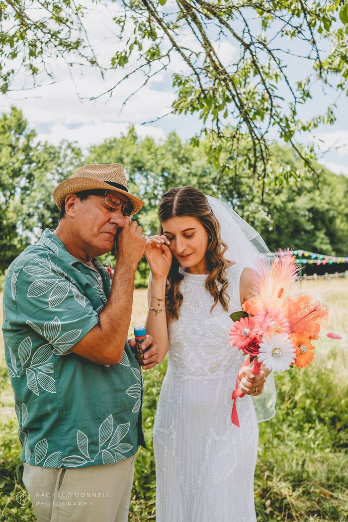 Colourful documentary wedding photo, South of France