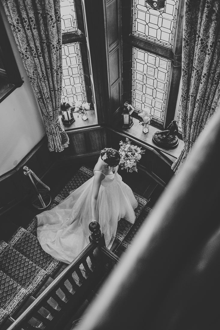 Exchanging vows, Wigfair Hall wedding photography, North Wales