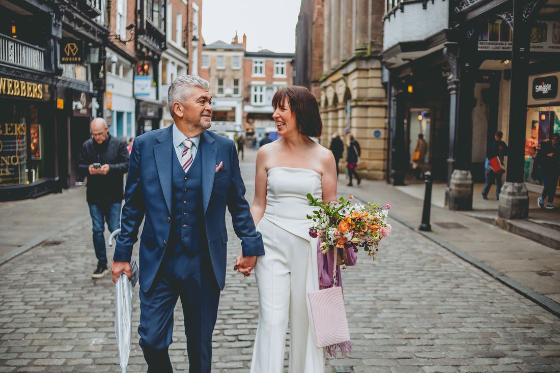 Guests celebrating, Chester Town Hall wedding