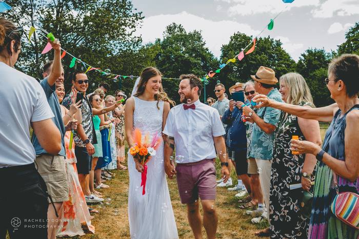 Candid photo from a surprise wedding at Reve Retreat, South of France