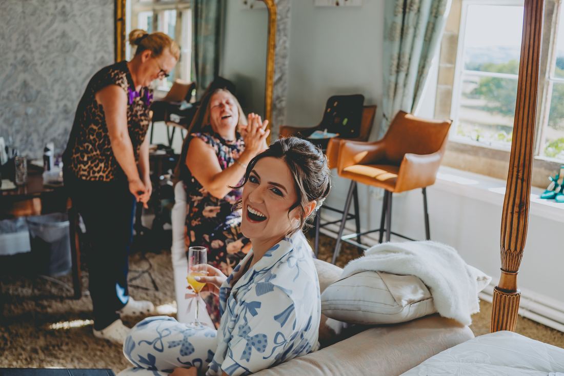 Wedding morning preparations, Wigfair Hall wedding photography, North Wales