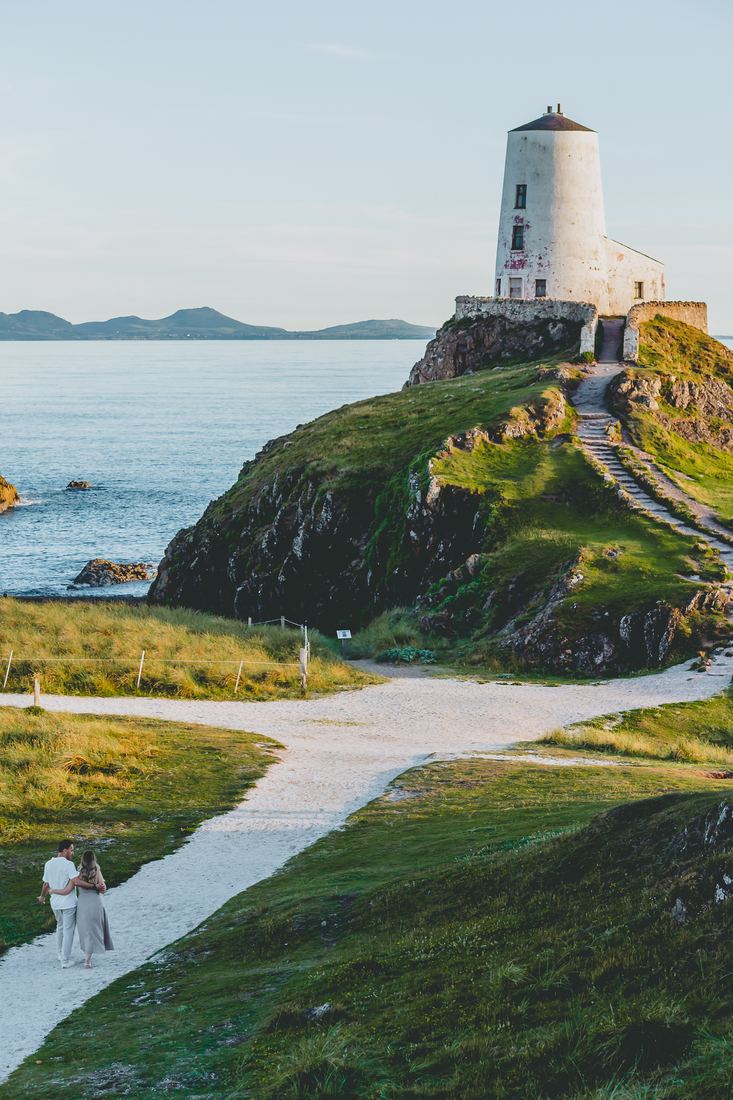 Vicky and Lee at Twr Mawr Lighthouse, Llanddwyn Island