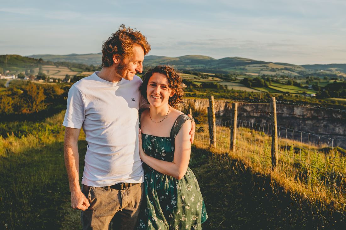 North Wales engagement shoot, Lowri and Adam at Halkyn Mountain