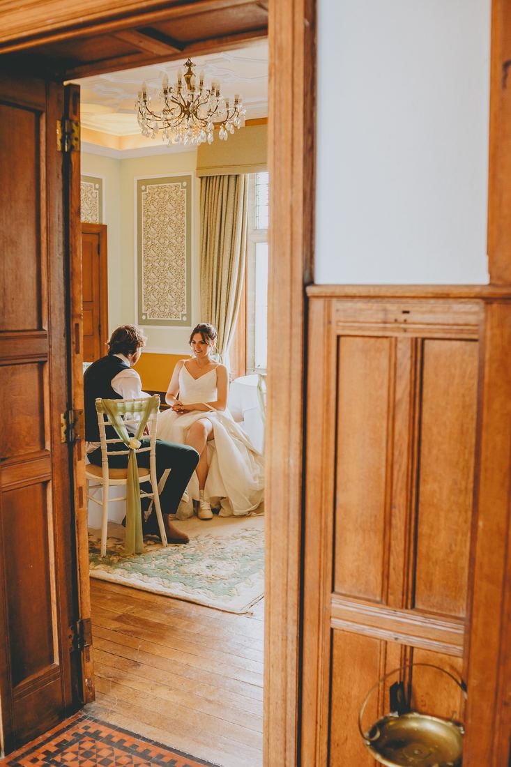 Reception dancing and drinks, Wigfair Hall wedding photography, North Wales