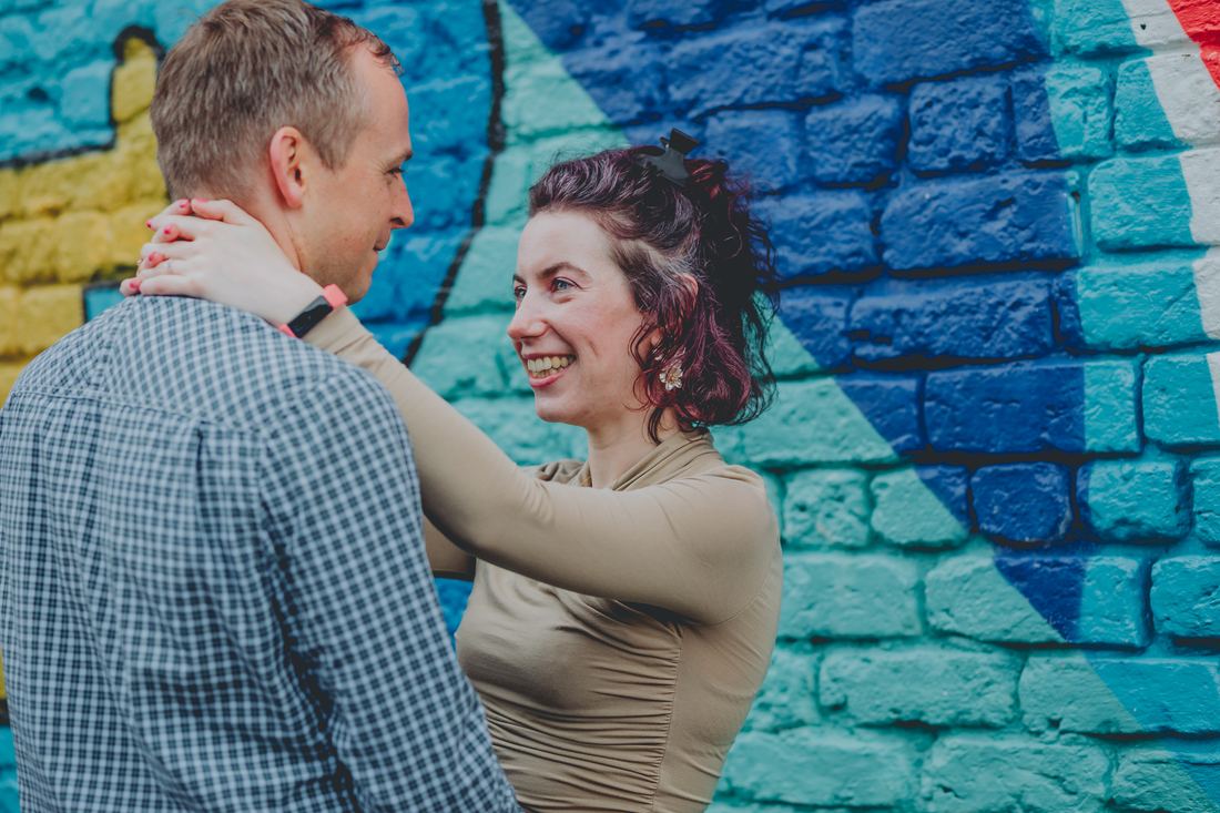 Engagement photos among Liverpool's street murals