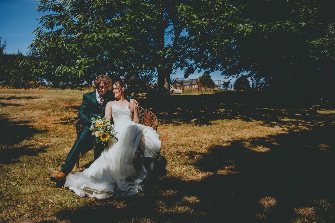 Bride and groom portraits, Wigfair Hall wedding photography, North Wales