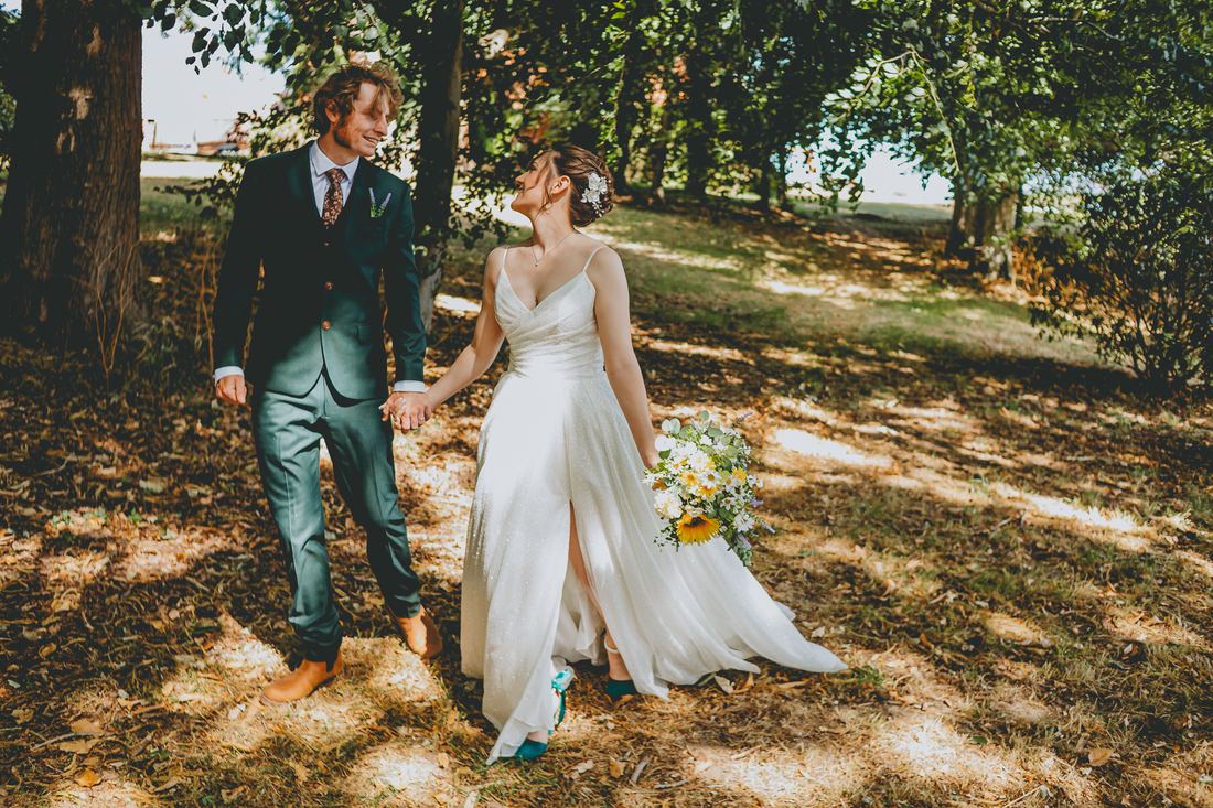 Bride and groom portraits, Wigfair Hall wedding photography, North Wales