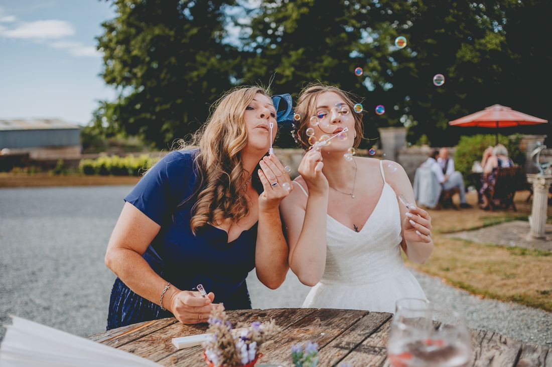 Evening reception celebrations, Wigfair Hall wedding photography, North Wales