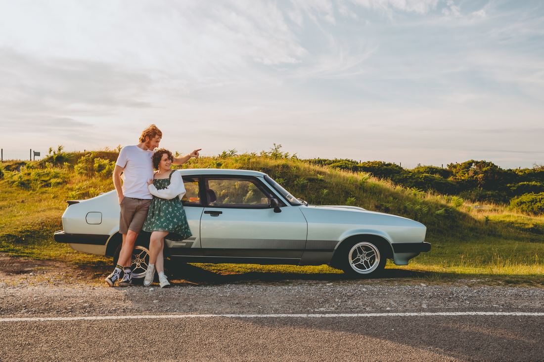 North Wales engagement shoot, Lowri and Adam at Halkyn Mountain