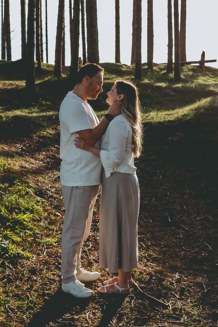 Vicky and Lee at Twr Mawr Lighthouse, Llanddwyn Island