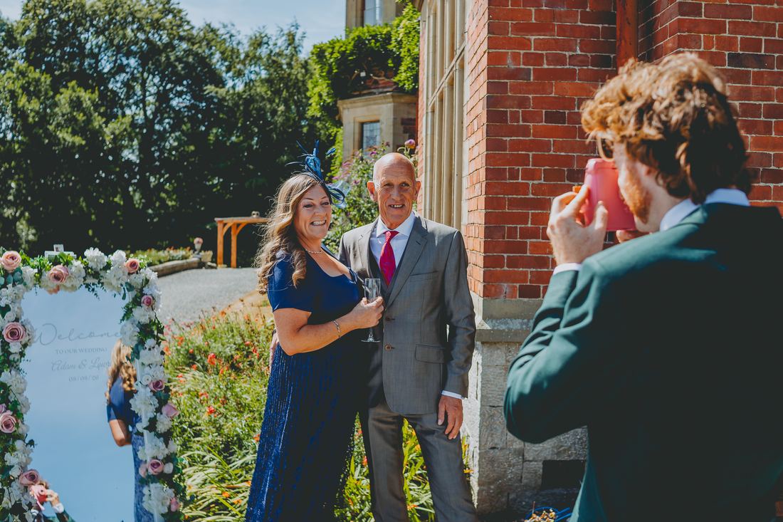 Lowri and Adam couple portraits, Wigfair Hall wedding photography, North Wales