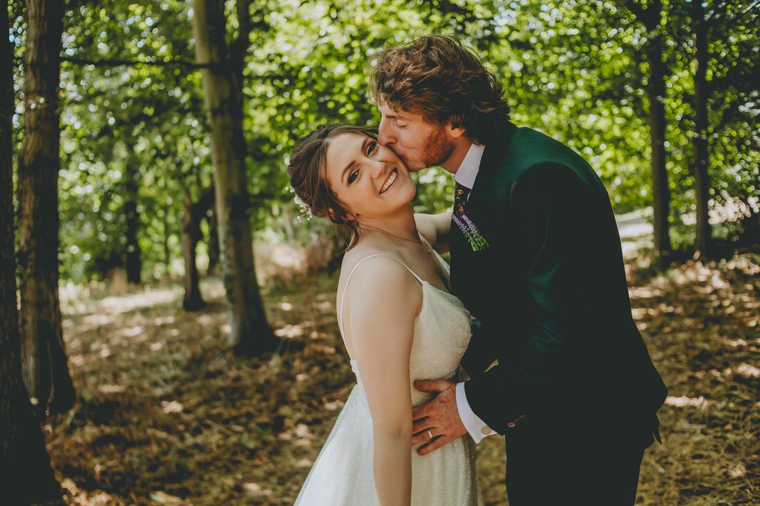 Couple portraits in the grounds, Wigfair Hall wedding photography, North Wales