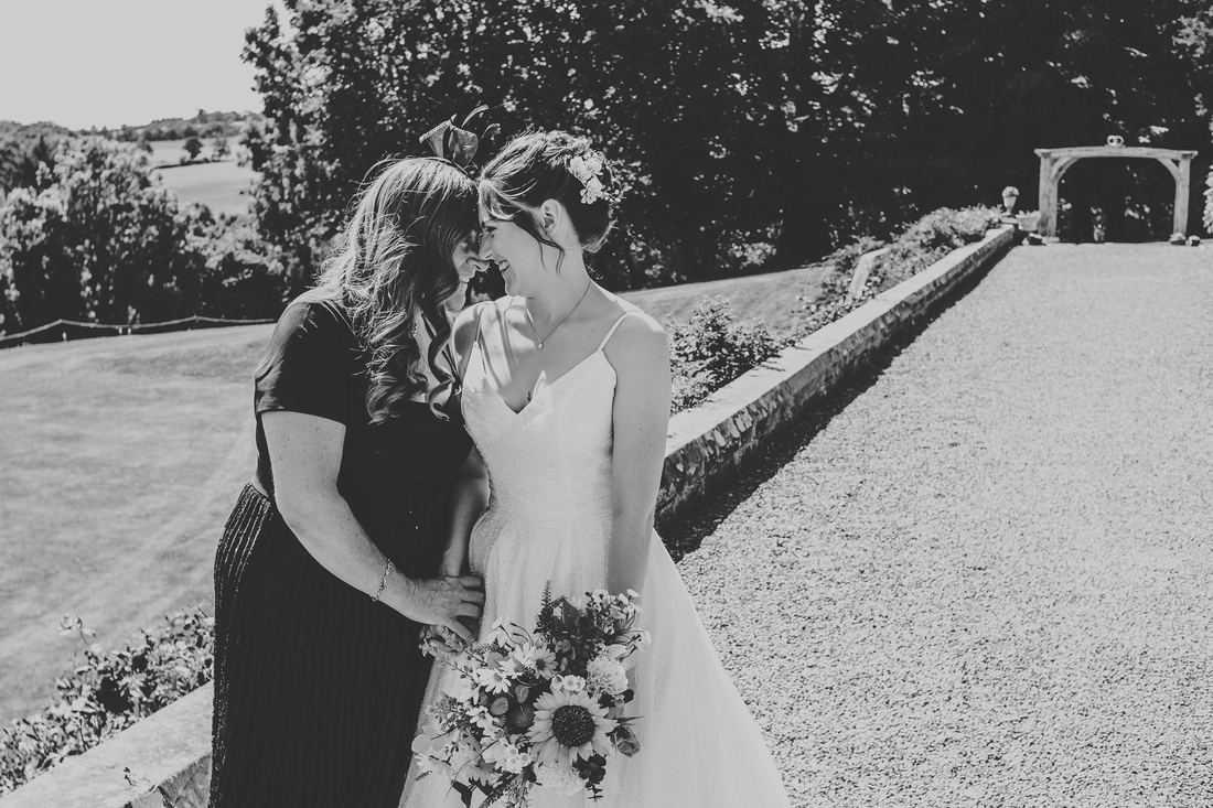 Bride and groom portraits, Wigfair Hall wedding photography, North Wales