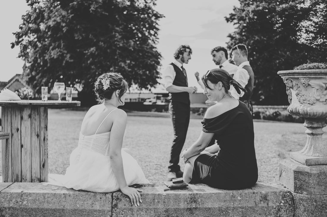 Reception dancing and drinks, Wigfair Hall wedding photography, North Wales