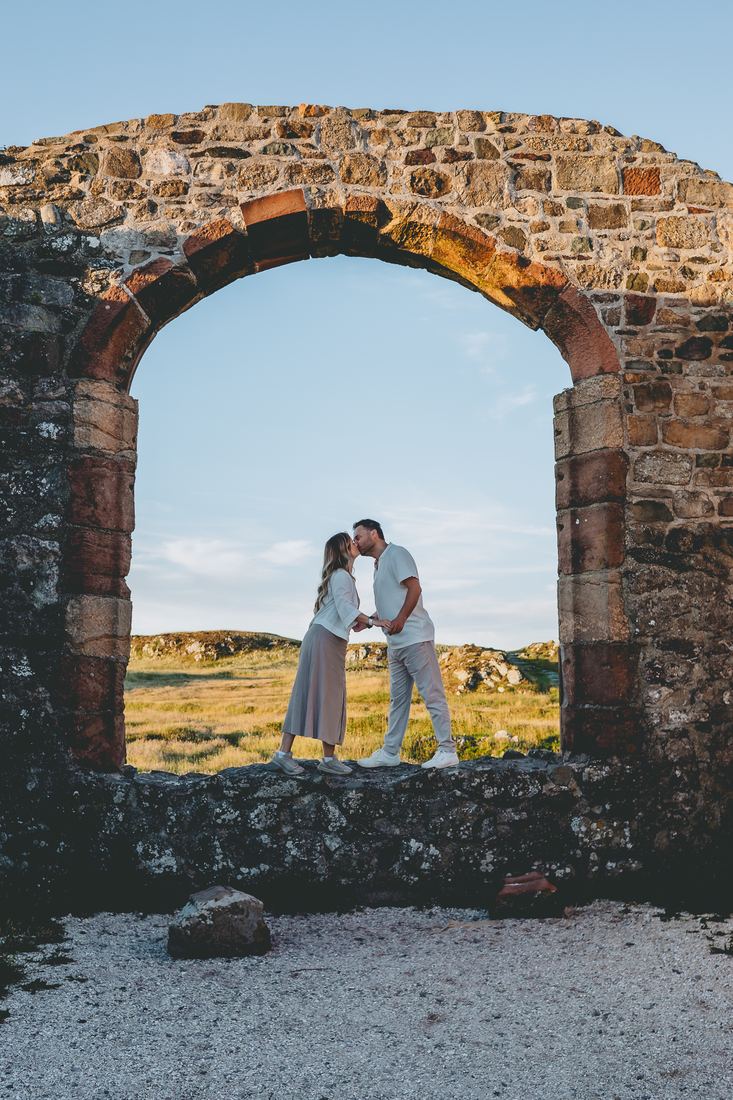 Sunset engagement shoot, Llanddwyn Island, North Wales