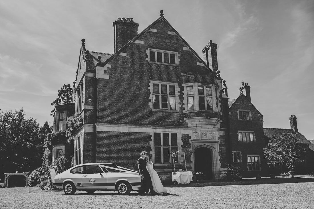 Bride and groom portraits, Wigfair Hall wedding photography, North Wales
