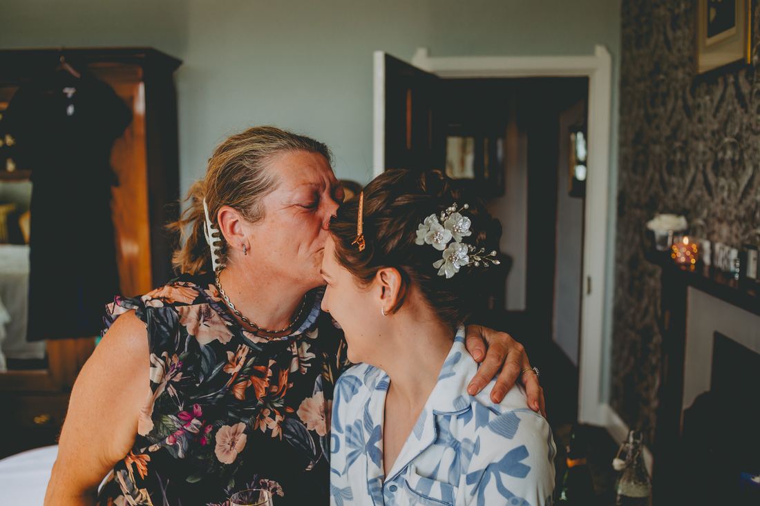 Wedding morning preparations, Wigfair Hall wedding photography, North Wales