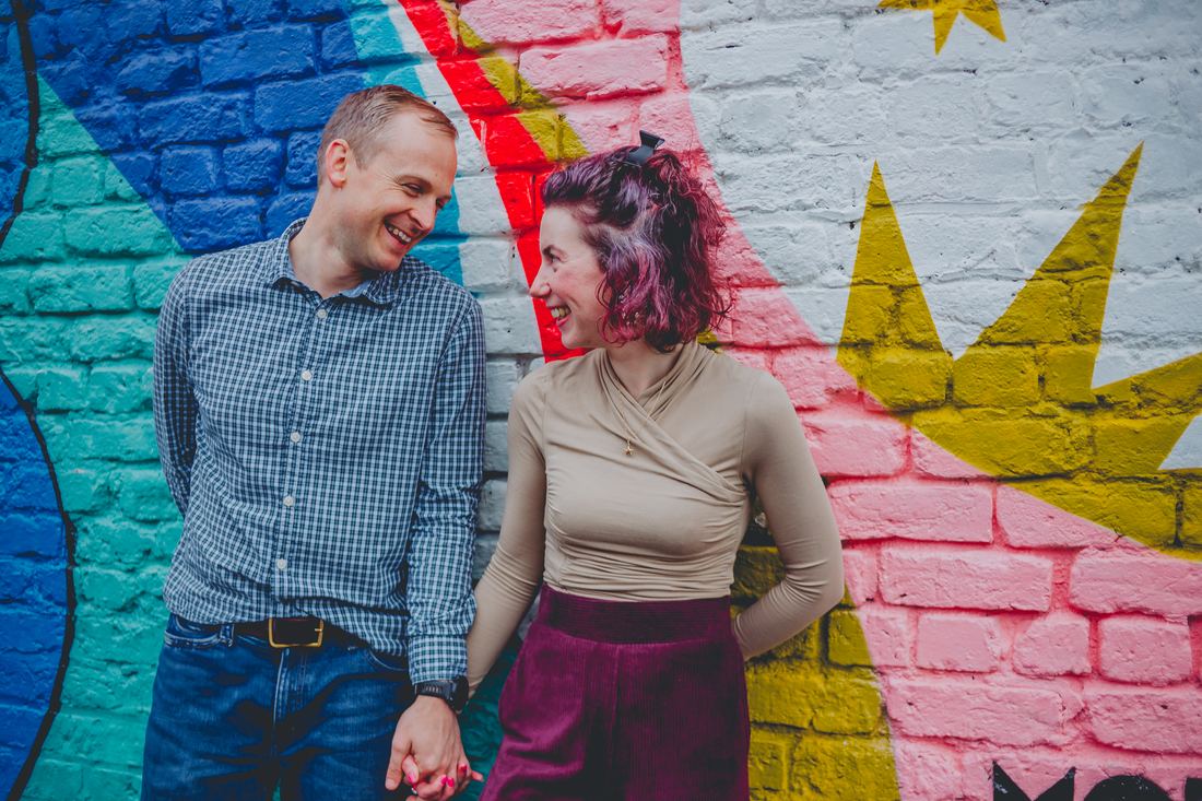 Relaxed engagement photography, Liverpool Baltic Triangle