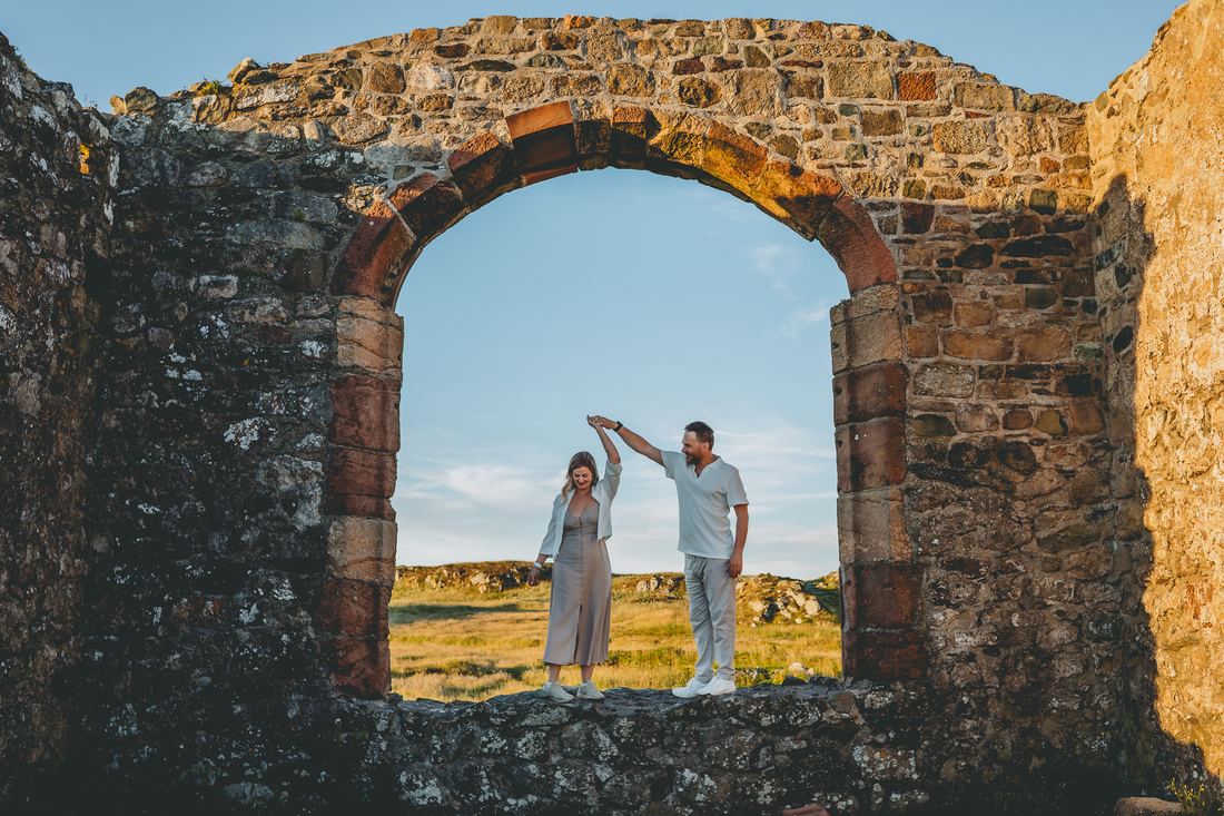Vicky and Lee at Twr Mawr Lighthouse, Llanddwyn Island